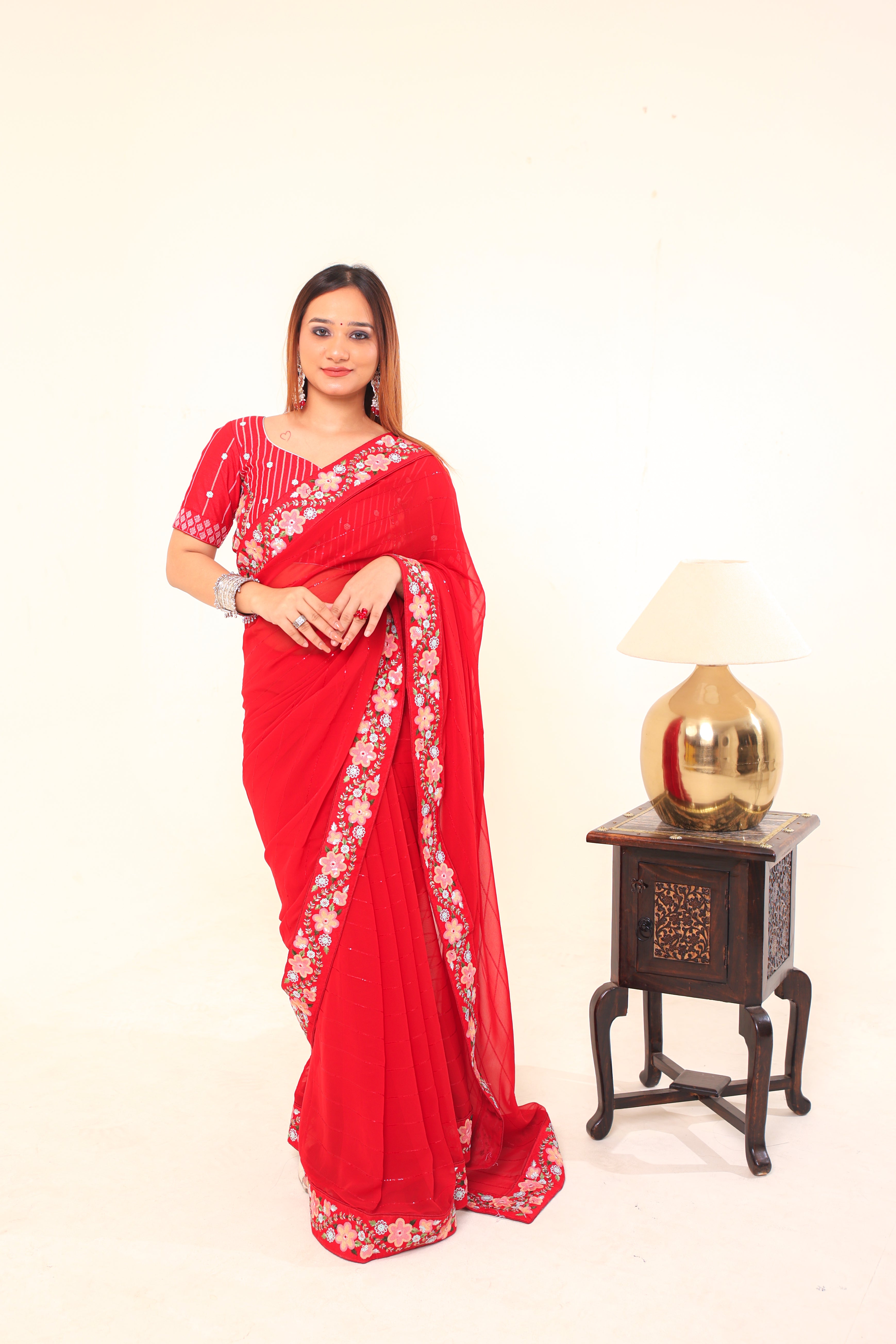 Heavy sequence work georgette saree - Shop Lance – ShopLance